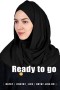 Хиджаб READY-TO-GO шик1(с чалмой) черный,с монистой