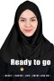 Хиджаб READY-TO-GO шик1(с чалмой) черный,с монистой