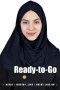 Хиджаб READY-TO-GO шик1(с чалмой) ночное небо, с монистой