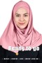 Хиджаб READY-TO-GO 1(с чалмой) розовый 01, с монистой