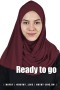 Хиджаб READY-TO-GO шик2(без чалмы) бордо, с монистой