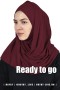 Хиджаб READY-TO-GO шик2(без чалмы) бордо, с монистой