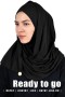 Хиджаб READY-TO-GO шик2(без чалмы) черный,с монистой
