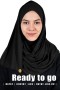 Хиджаб READY-TO-GO шик2(без чалмы) черный,с монистой