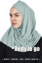 Хиджаб READY-TO-GO шик2(без чалмы) фисташка, с монистой