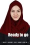 Хиджаб READY-TO-GO шик2(без чалмы) рубиновый, с монистой