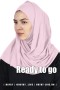 Хиджаб READY-TO-GO 2(без чалмы) розовый 01, с монистой