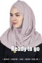Хиджаб READY-TO-GO шик1(с чалмой) пудра,с монистой