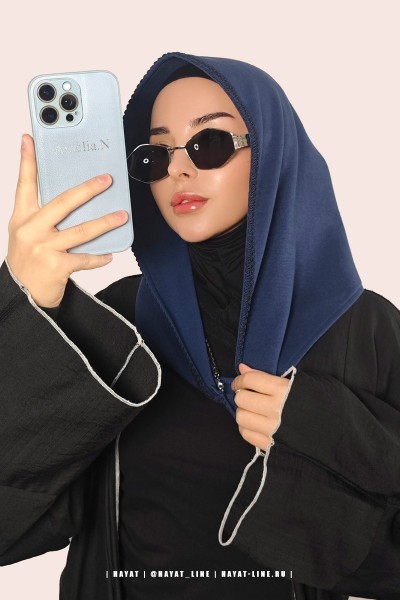 Капюшон ЦЕПОЧКА джерси индиго