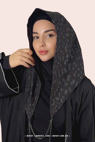 Капюшон ЦЕПОЧКА джинс черный