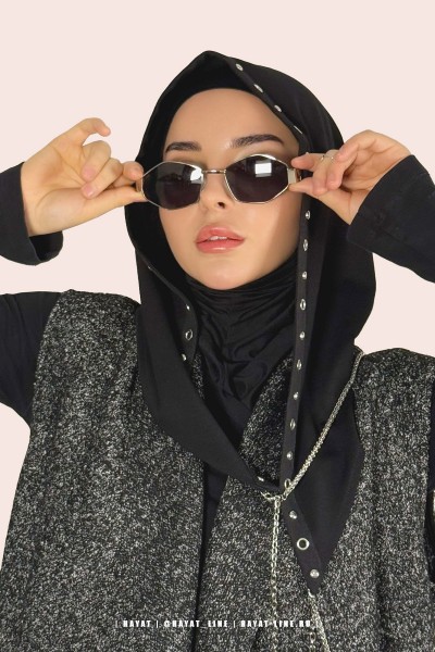 Капюшон ЦЕПОЧКА шерсть черный