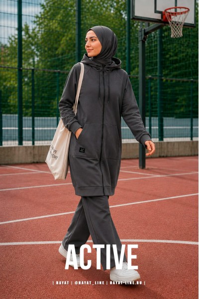Костюм ACTIVE zip графит