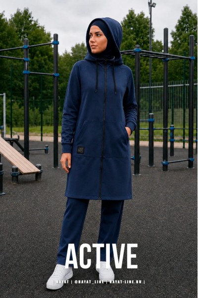 Костюм ACTIVE zip сапфир