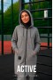 Костюм ACTIVE zip серый меланж