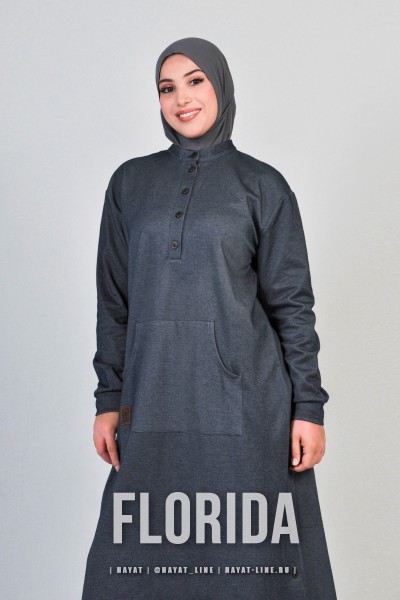 Платье FLORIDA джерси сапфир меланж