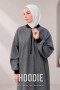 Платье ХУДИ без капюшона хлопок графит